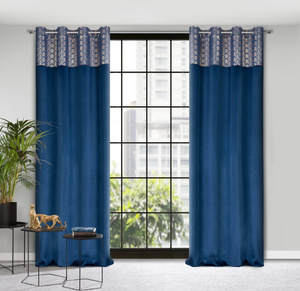 Curtain 140 x 250 Decorative Velvet Elen Game+Grey