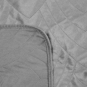 Quilted 220 x 240 Velvet Luiz6 Silver Bedspread