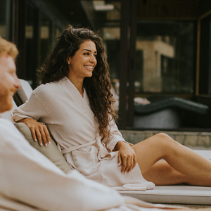 Gofer Unisex Cotton Bathrobe Vizzy L 02 Beige