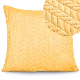 45 x 45 Decorative Velvet Moxie Mustard pillowcase