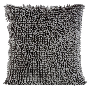 Shaggy Decorative Pillowcase 2 40 x 40 Steel