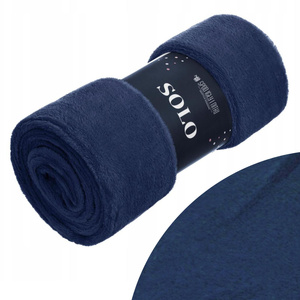 Blanket 200 x 220 Microfiber Solo Navy Blue