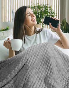 Blanket 200 x 220 Microfiber Design Cindy6 Silver