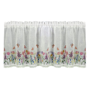 Curtain 60 x 150 Decorative Ready Bella White+Pink