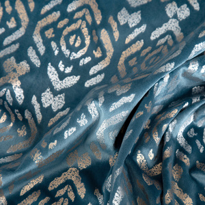 Ready-made Curtain 140 x 250 Laura Drawstring Blue+Gold