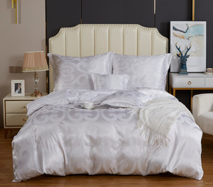 Bedding set 160 x 200 5 pcs Satin Embroidered AT003