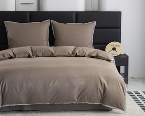 Bedding set 160 x 200 3 pcs Smooth with Lace Brandon 01