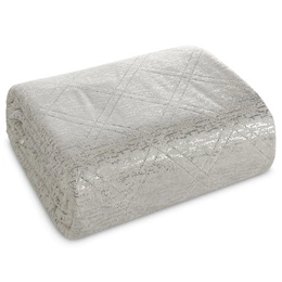 Quilted Velvet Bedspread 200 x 220 Luiz Blink Silver