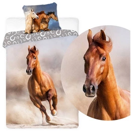 Bedding 160 x 200 Youthful Horses 006 Rumpled