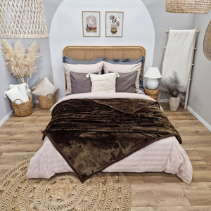 Blanket 160 x 200 Acrylic Solid Warm Yasemin 03