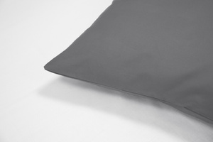 Cotton pillowcase 50 x 60 Solid Ola Graphite Graphite
