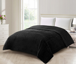 Capri Black Reversible Bedspread 200 x 220