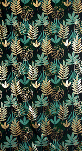 Curtain 140 x 250 Decorative Przel Malta Black + Gold