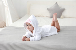Children's Bathrobe with Hood L 130 Princess