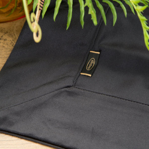 85 x 85 Decorative Velvet Tablecloth Black