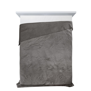 170 x 210 Quilted Velvet Luiz4 Graphite Bedspread