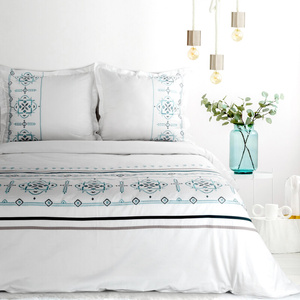 Bedding 220 x 200 3pc Embroidered Cotton HAFT 9B