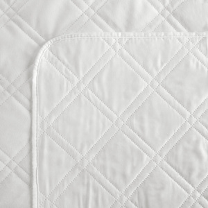 Quilted Velvet Bedspread 220 x 240 Luiz8 White