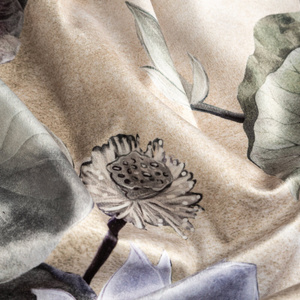 Curtain 140 x 270 Decorative Velvet Lotus Beige+Zie