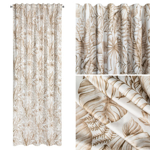 Curtain 140 x 270 Decorative Tape Saba Bia+Beige