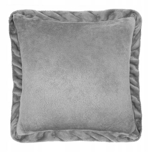 Pillowcase 40 x 40 Decorative Microfiber Ruffly Gray