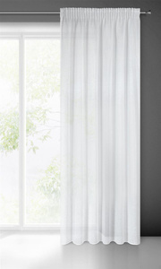 Decorative Curtain Viola on Tape 140 x 270 White