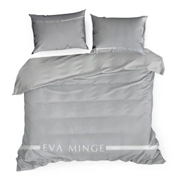 Bedding Set 160 x 200 3pc Silk 06 Silver+White