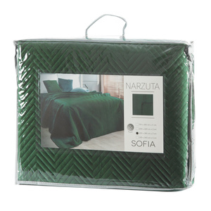 Sofia C. Decorative Velour Bedspread 220 x 240. Herb