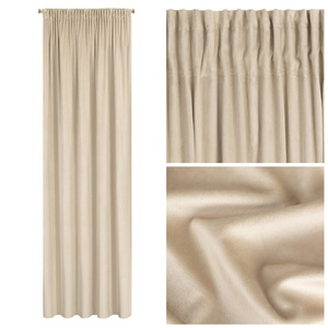 Pierre Cardini Tape Curtain 140 x 300 Cappuccino