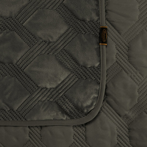 Quilted Velvet Bedspread 220 x 240 Sofia5 Steel
