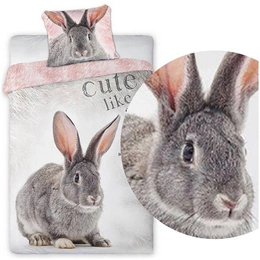 Youth Cotton Bedding 289 Rabbit Grey 140x200NP 2 parts