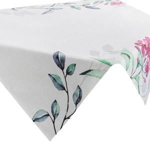 Tablecloth 85 x 85 Decorative Natu7 White+Pink