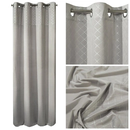 Curtain 140 x 250 Decorative Velvet Karina2 Silver