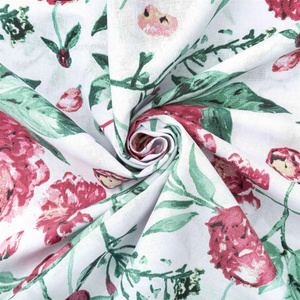 Bedding 140 x 200 2pc Cotton Peony Light White