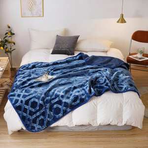 Blanket 160 x 200 Acrylic Stamped Vito Pomegranate