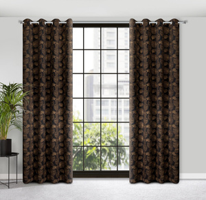 Curtain 140 x 250 Decorative Marigold Black