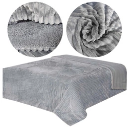 Double Sided Capri Grey 200x220 Bedspread