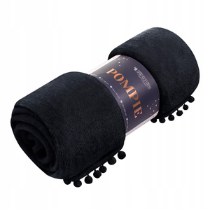 Blanket 150 x 200 Microfiber Pompies Black