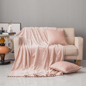 Blanket 150 x 200 Microfiber Pompie Pompoms Powdered