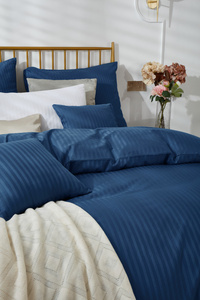 Bedding 140 x 200 2pc Cotton Adamaschek Navy Blue