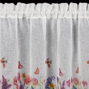 Curtain 60 x 150 Decorative Ready Bella White+Pink