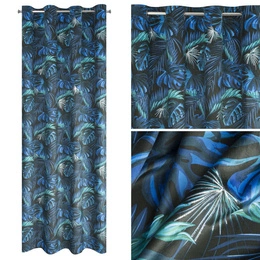 Velvet Azure Curtain 140 x 250 Spill Blue