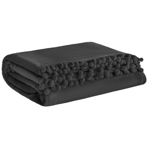 Blanket 150 x 200 Microfiber Pompies Black