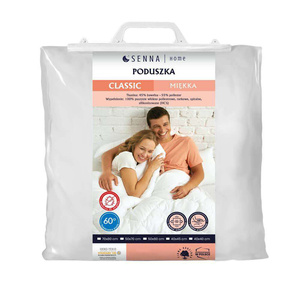 Poduszka 40×40 CLASSIC Miękka Antyalergiczna Biel