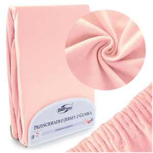 Jersey sheet with elastic 006_D Pink 120x200