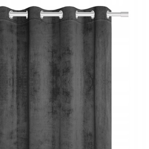Curtain 140 x 250 Decorative Velvet Soft Graphite