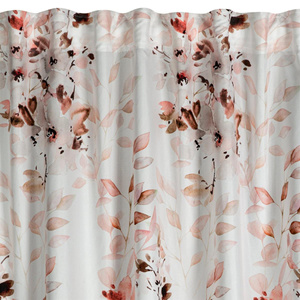 Curtain 140 x 270 Decorative Powdery Cream+Green