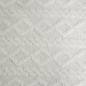 Blanket 200 x 220 Design Microfiber Braid White
