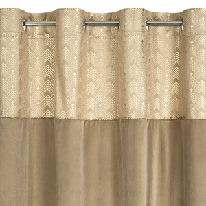 Curtain 140 x 250 Decorative Velvet Elen Beige+Grey