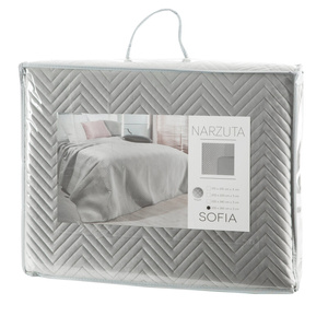 Sofia Silver Decorative Velour Bedspread 220 x 240